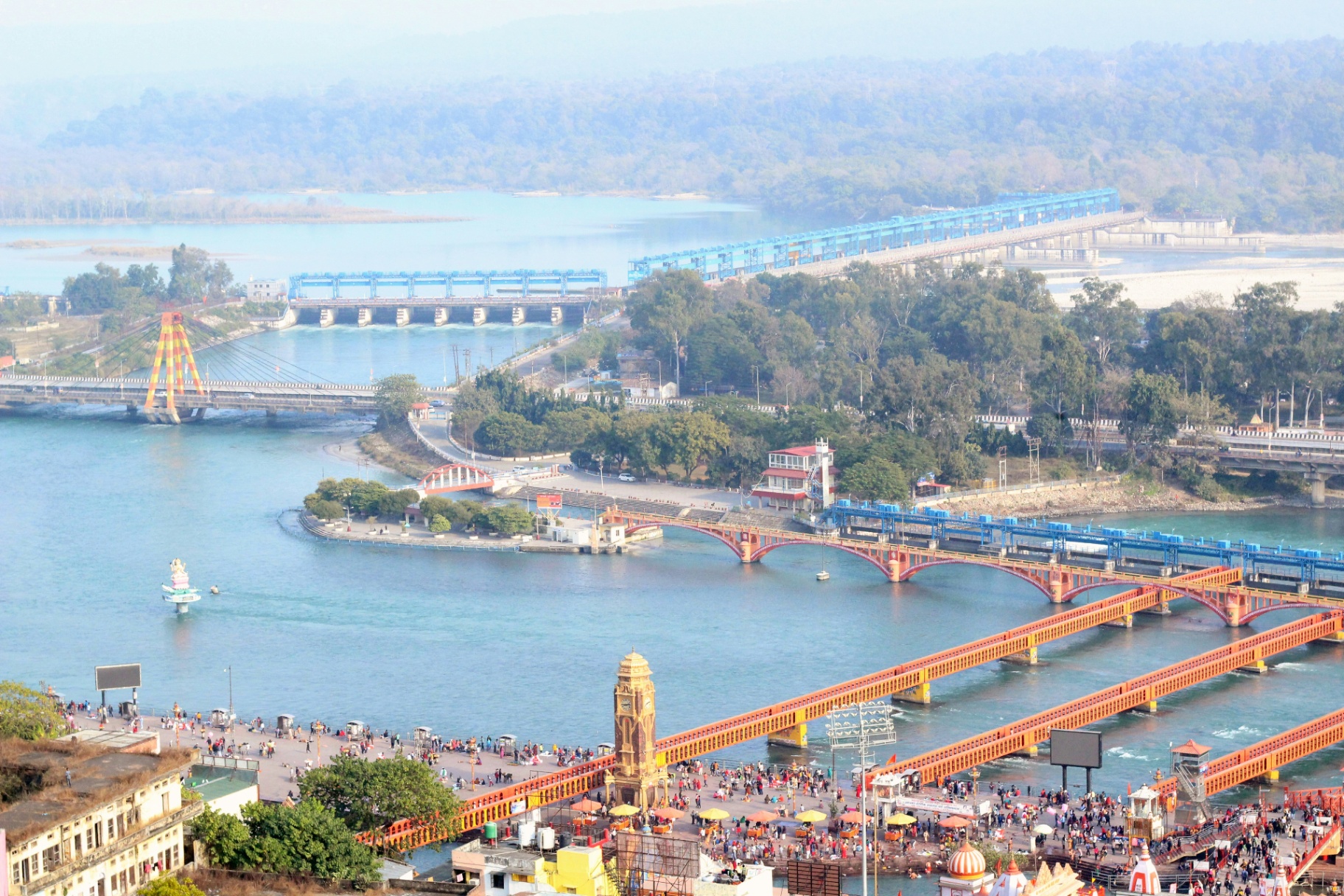 Haridwar bridges over the Ganga