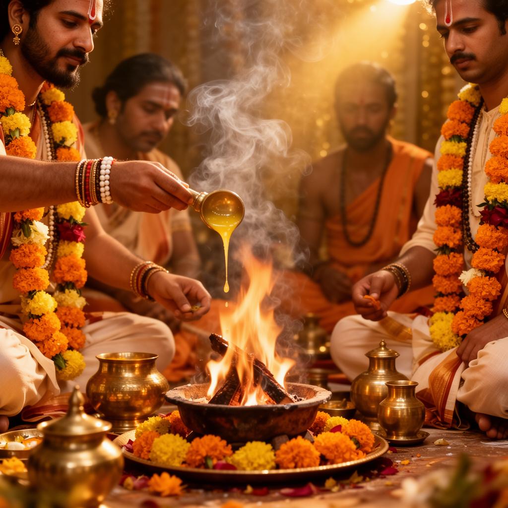 Traditional pooja ceremony